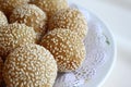 Fried Glutinous Rice Balls with Sesame