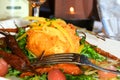 Fried goat chees and roasted carrot salad