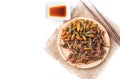 Fried grasshoppers and Silkworm pupa