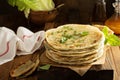 Fried green onion pancakes Royalty Free Stock Photo