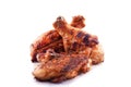 Fried grilled chicken legs isolated on a white background