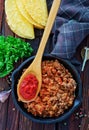 Fried ground meat Royalty Free Stock Photo