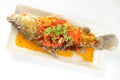 Fried grouper fish