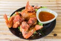 Fried Hot Chicken Wings Royalty Free Stock Photo