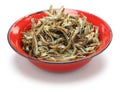 Fried ikan bilis(dried anchovies) , malaysian food