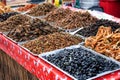 Fried insects street food in Thailand Royalty Free Stock Photo