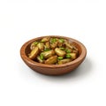 Fried Kimchi In Wooden Bowl - Photorealistic Rendering