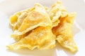 Fried kreplach - Jewish ravioli Royalty Free Stock Photo