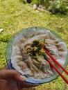 fried kwetiau is a food that is like noodles added vegetables