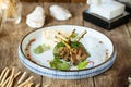 Fried lamb chops with mashed potato Royalty Free Stock Photo