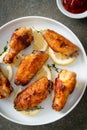 Fried lemon pepper chicken wings