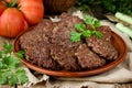 Fried liver pancakes or cutlets