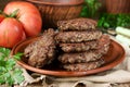 Fried liver pancakes or cutlets