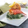 Fried lobster tail