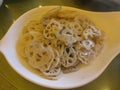 Fried lotus root.