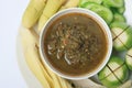 Fried mackerel with shrimp paste sauce Royalty Free Stock Photo