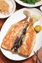 Fried milkfish belly Royalty Free Stock Photo