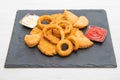 Fried mixed appetizers Royalty Free Stock Photo