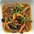 Fried mushroom with oyster sauce