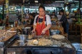 Fried mussel pancakes (Hoi Tod)at Thai street food