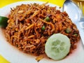 Fried noodle, also know as Mee Goreng Mamak Royalty Free Stock Photo