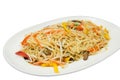 Fried noodle with vegetable. Royalty Free Stock Photo