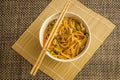 Fried noodle Yakisoba. Asian cuisine meal.