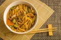 Fried noodle Yakisoba. Asian cuisine meal.