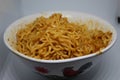 Fried noodles with background white Royalty Free Stock Photo