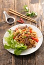 Fried noodles with beef Royalty Free Stock Photo