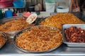 Fried noodles at the Kimberly Street Market, Penang Royalty Free Stock Photo