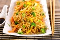 Fried noodles with vegetables