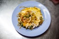 Fried omelette with noodles Thailand Royalty Free Stock Photo