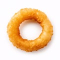 fried onion ring isolated on a white background