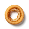 Fried Onion Ring Isolated on White Background Royalty Free Stock Photo