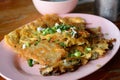 Fried oyster omelette Royalty Free Stock Photo