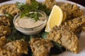 Fried oysters 3 Royalty Free Stock Photo