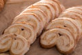 Fried Palmier laid out on counter Royalty Free Stock Photo