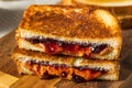 Fried Peanut Butter and Jelly Sandwich Royalty Free Stock Photo