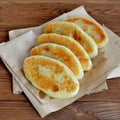 Fried pies closeup.