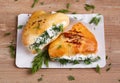 Fried pies with cottage cheese filling. Patties with cottage cheese and dill. Cheap recipe for homemade fried pies