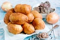 Fried pies with liver , fry-fried patties with pork lungs