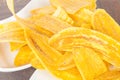 Fried plantain slices Royalty Free Stock Photo