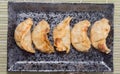 Fried pork gyoza dumplings