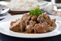 Fried pork rib with seasame in thai cusine Royalty Free Stock Photo