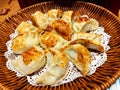 Fried Pot stickers, Dumplings Royalty Free Stock Photo