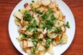 Breakfast fried potatoes III Royalty Free Stock Photo