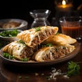 fried puff pastry pies stuffed with meat