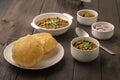 Fried Puri and Chole ki sabzi - famous Indian food