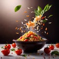 Fried rice, asian food cuisine, dynamic layout